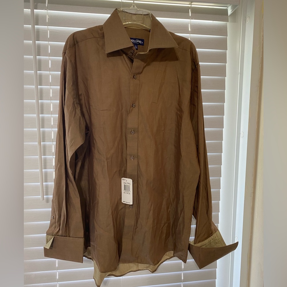 Sean John brown long sleeve button down size large
